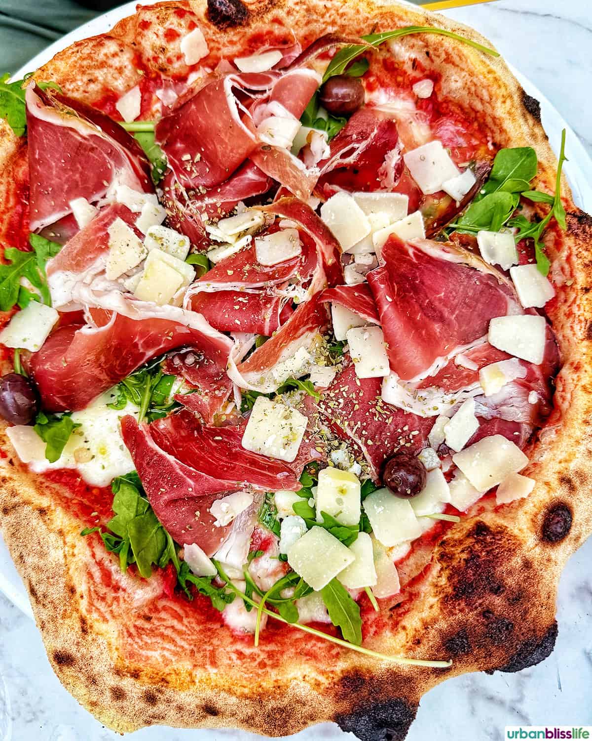 pizza di parma at pinocchio restaurant in montpellier, france