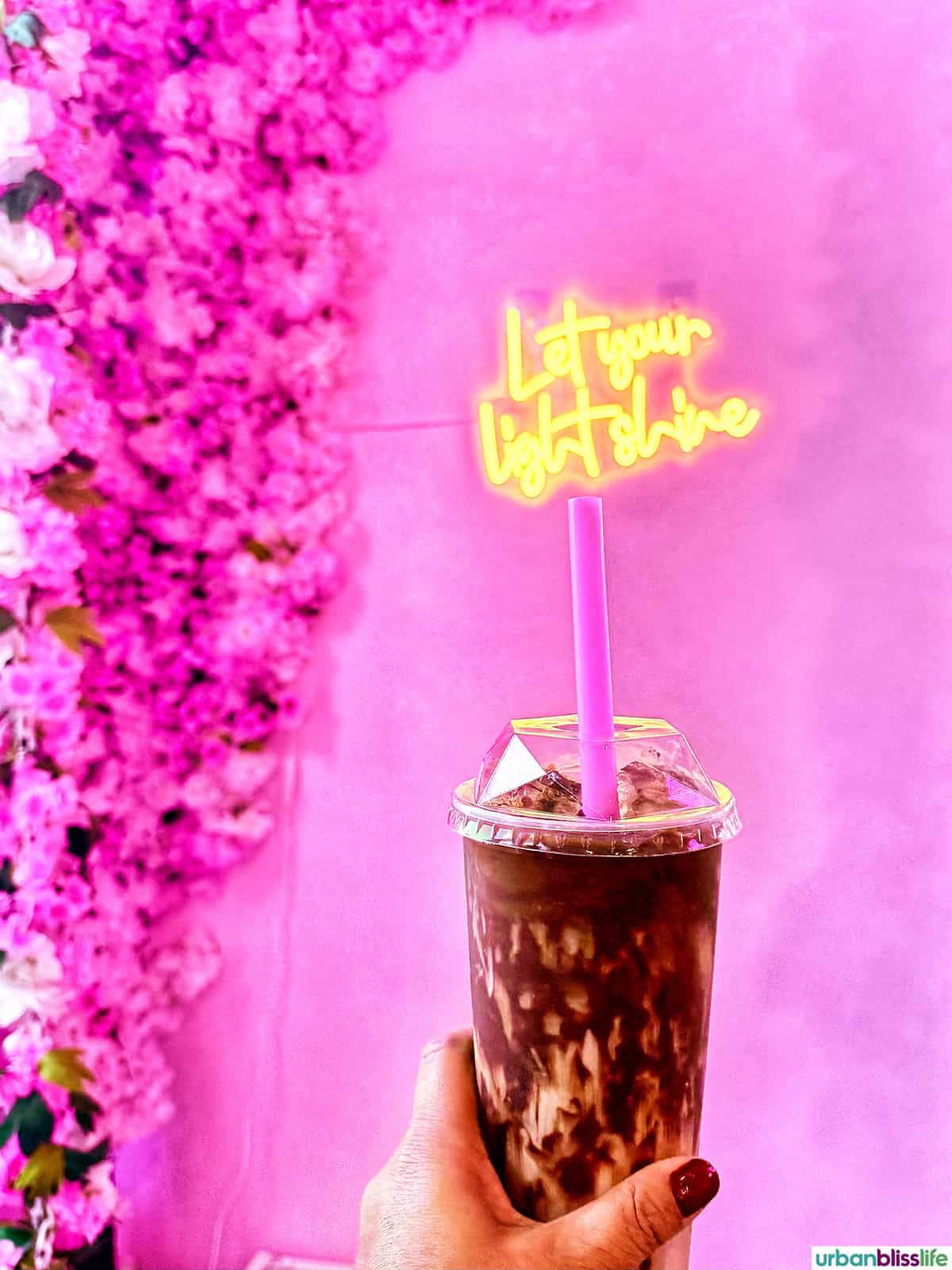 iced coffee drink at Nobibi in Buena Park, California.