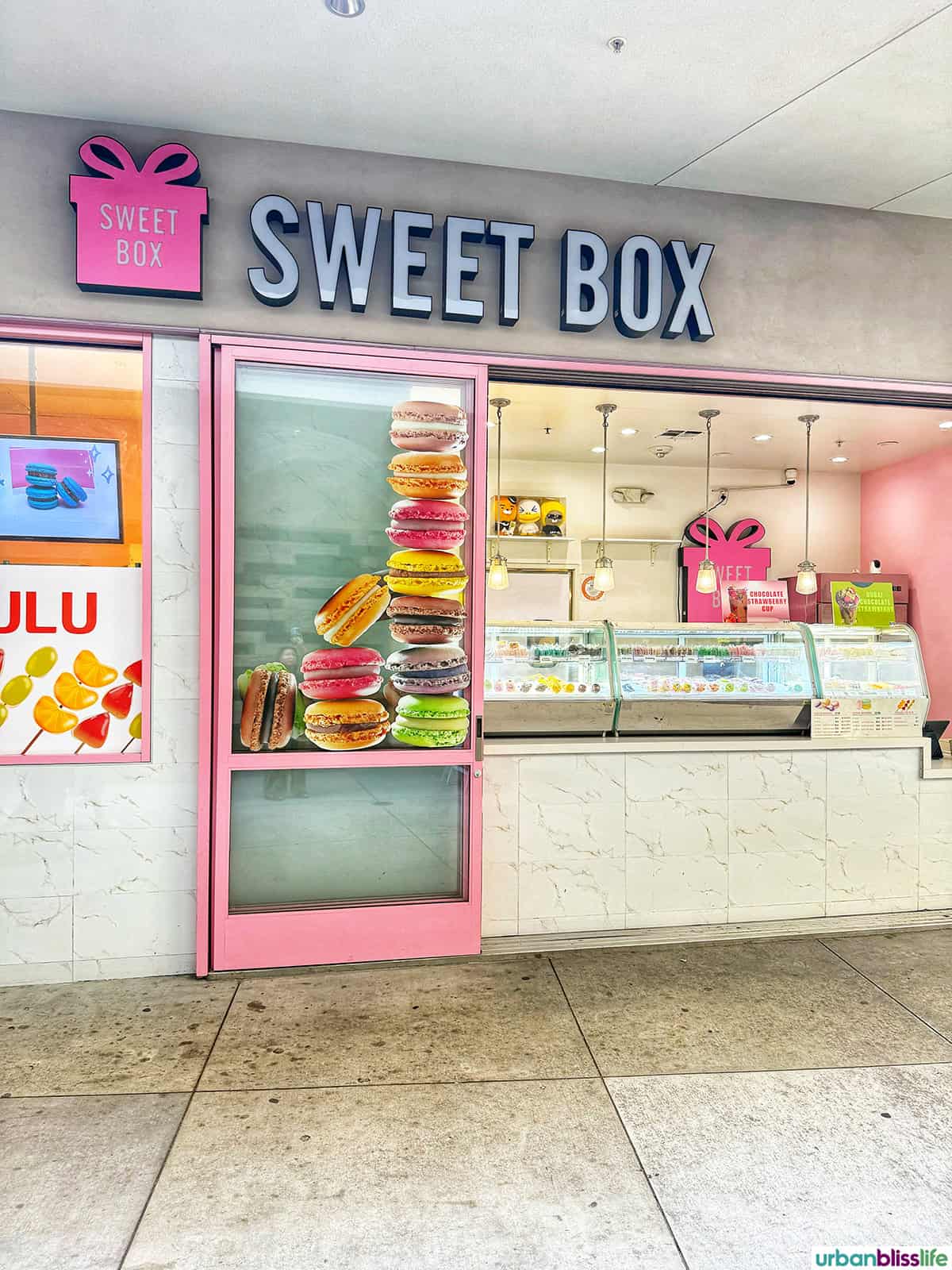 exterior of The Sweet Box in Buena Park, California.