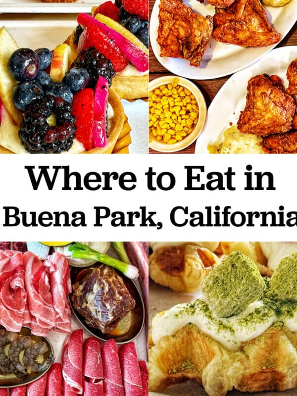 pastries, Korean BBQ, and fried chicken dishes with title text overlay.