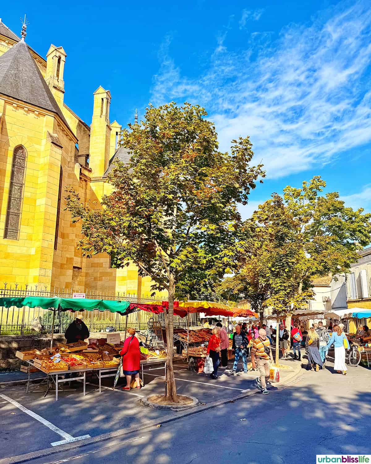 outdoor market in bergerac, france