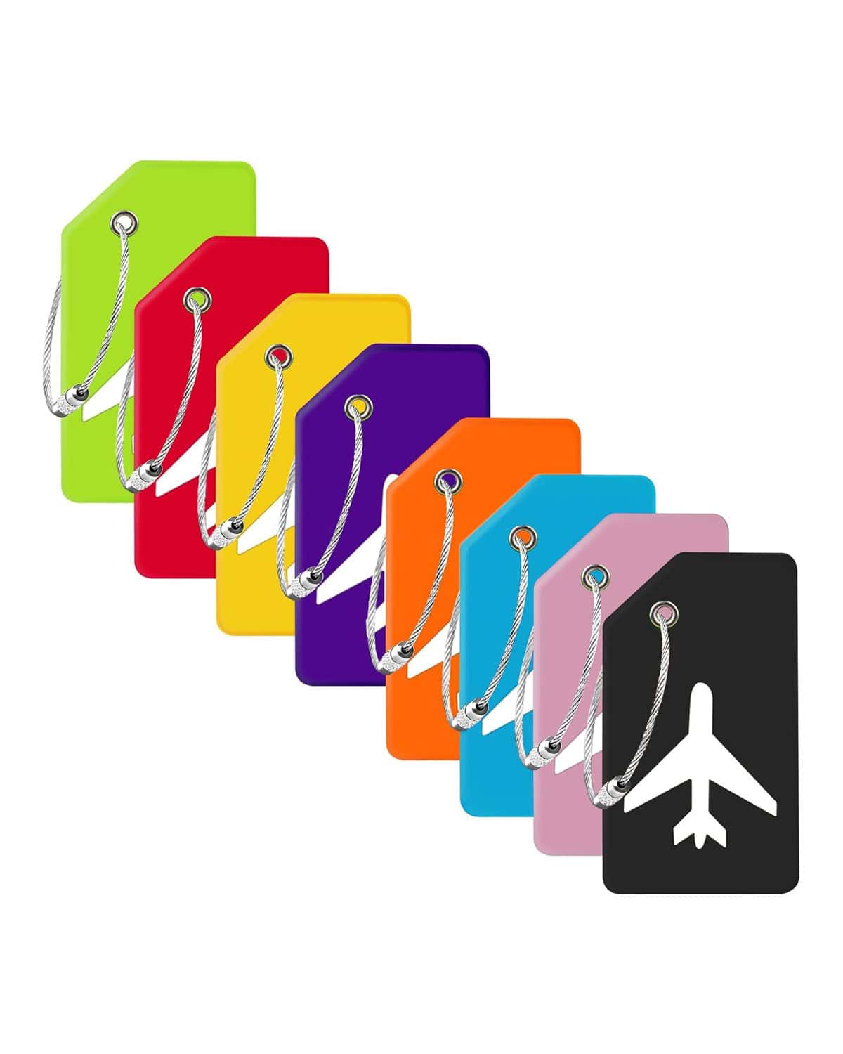 luggage tags in different colors