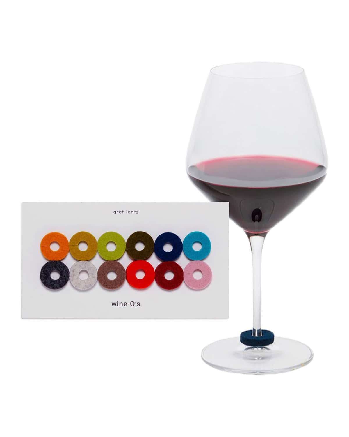 colorful wine charms