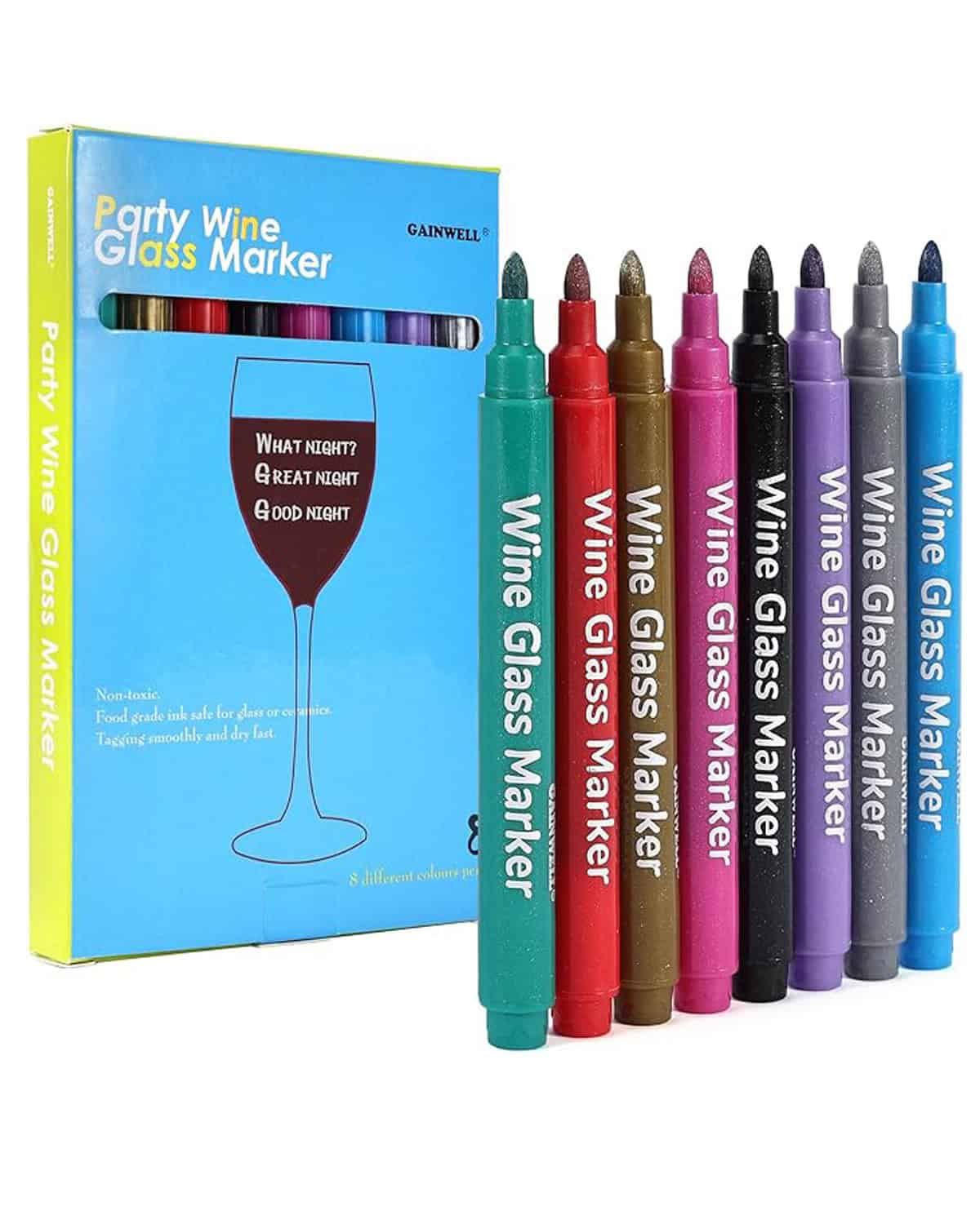wine glass markers