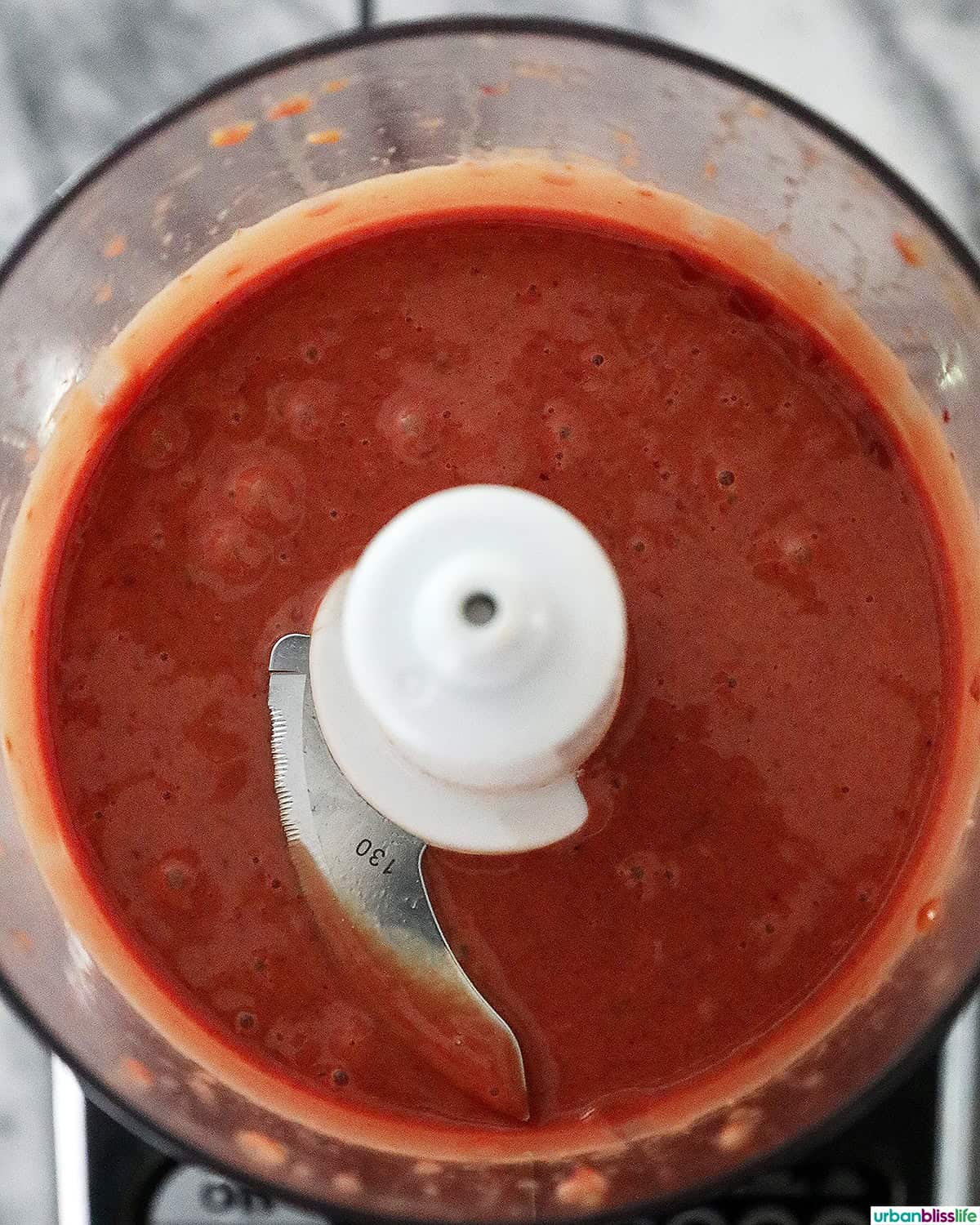 chicken livers in a food processor.