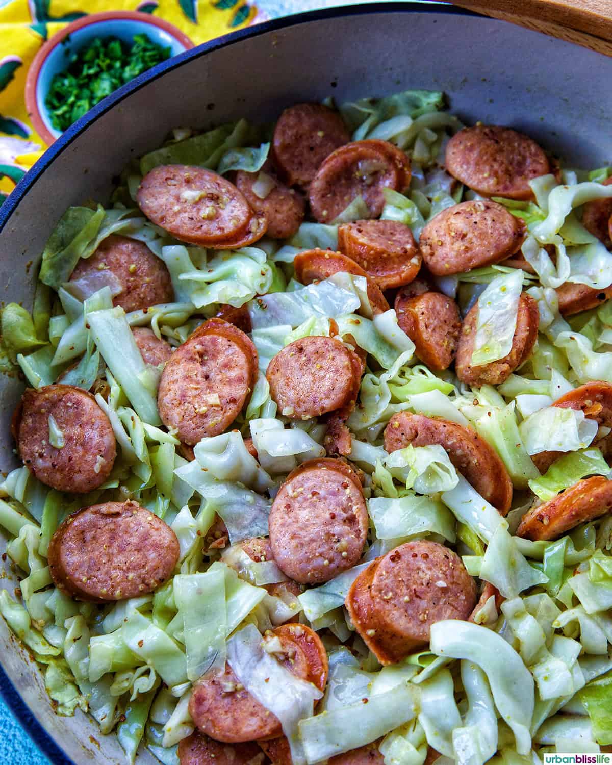 Sausage and Cabbage skillet.