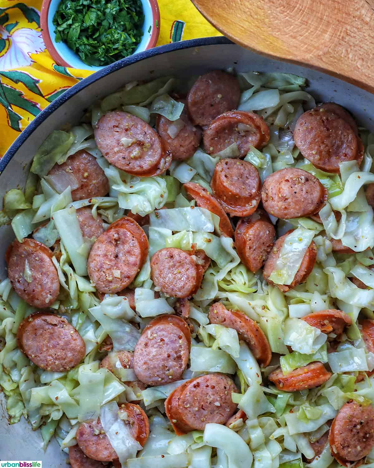 Sausage and Cabbage skillet.