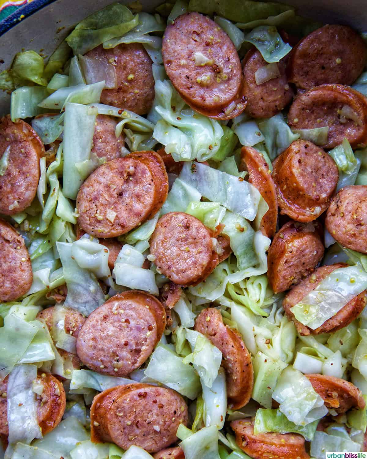 Sausage and Cabbage skillet.