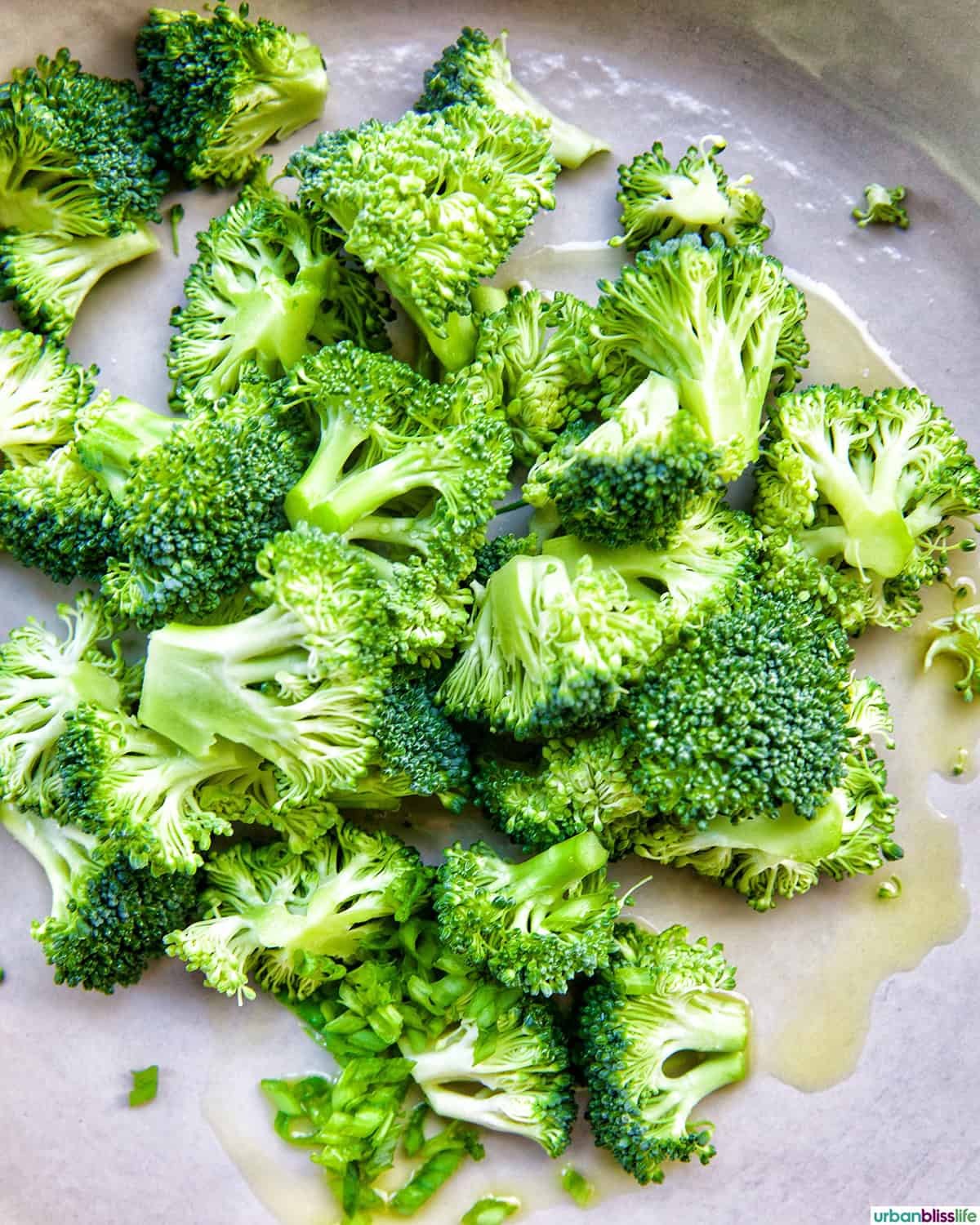 chopped broccoli.