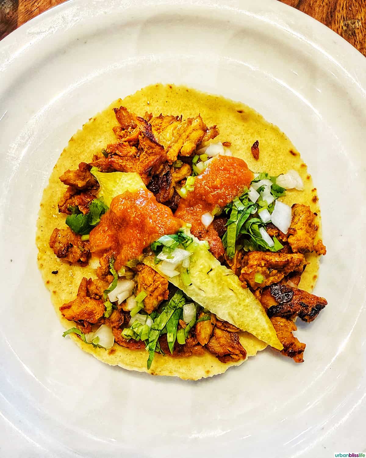 meat taco from El Paisa in Cabo San Lucas, Mexico.