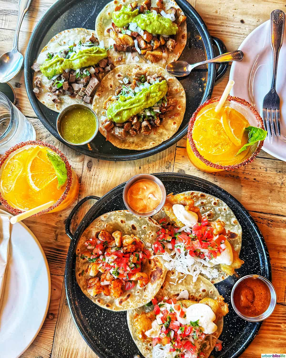 six tacos from Mother Flower in Cabo San Lucas, Mexico.
