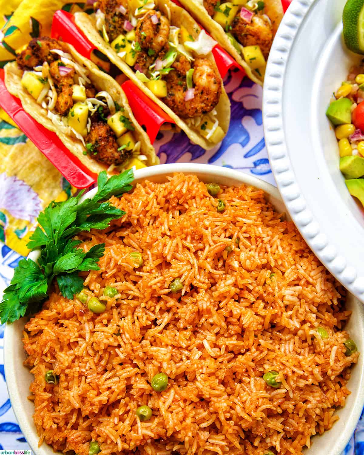 vegetarian Mexican rice and, air fryer shrimp tacos.