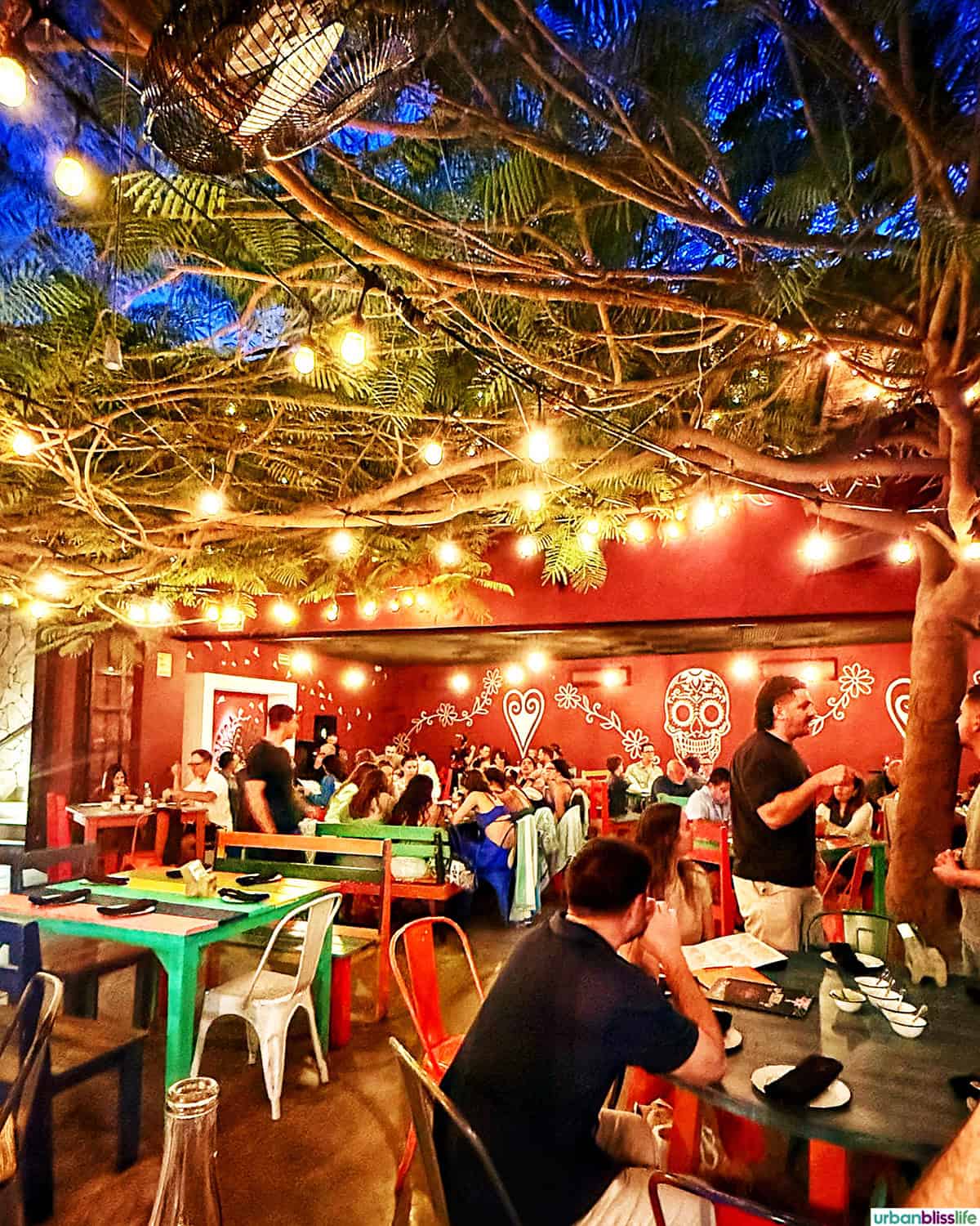 inside dining room of La Lupita in Cabo San Lucas, Mexico.