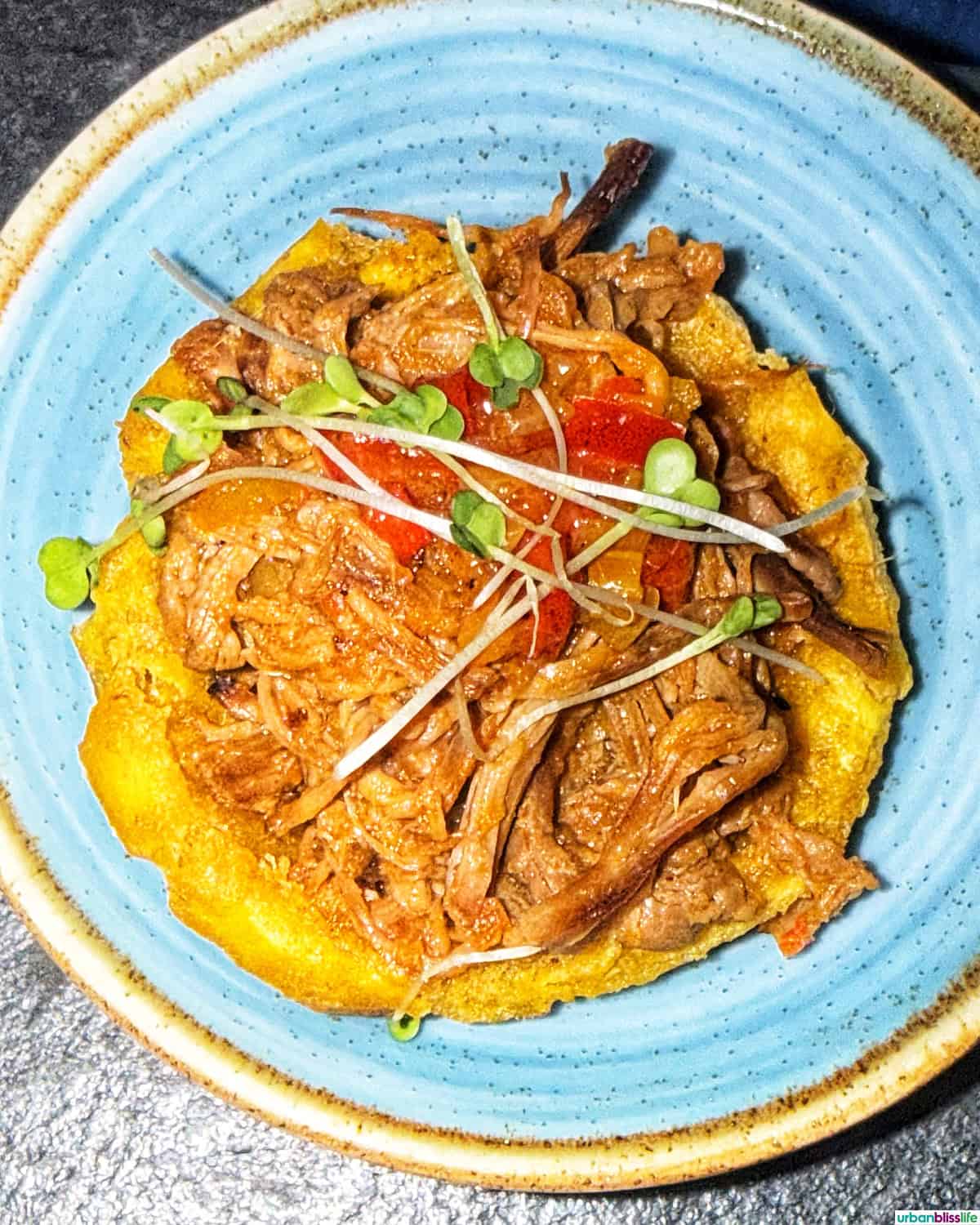 Tostones Rellenos in Colombia.