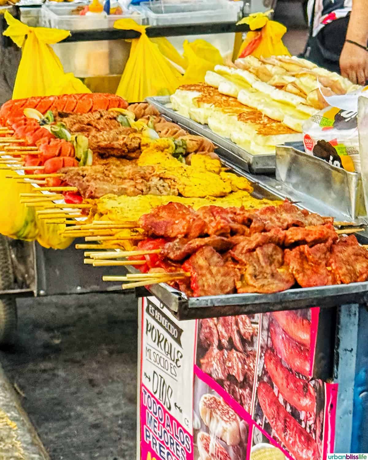 street food in Cartagena, Colombia.
