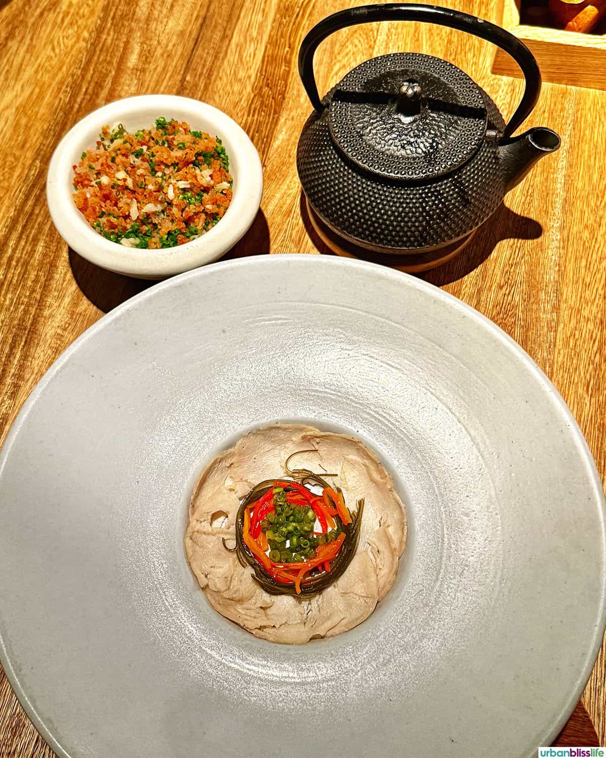 veggie dish with sides at El Chato restaurant in Bogota, Colombia.