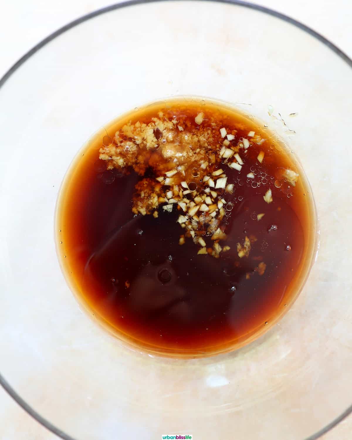 dressing for Asian crunch salad in a bowl.
