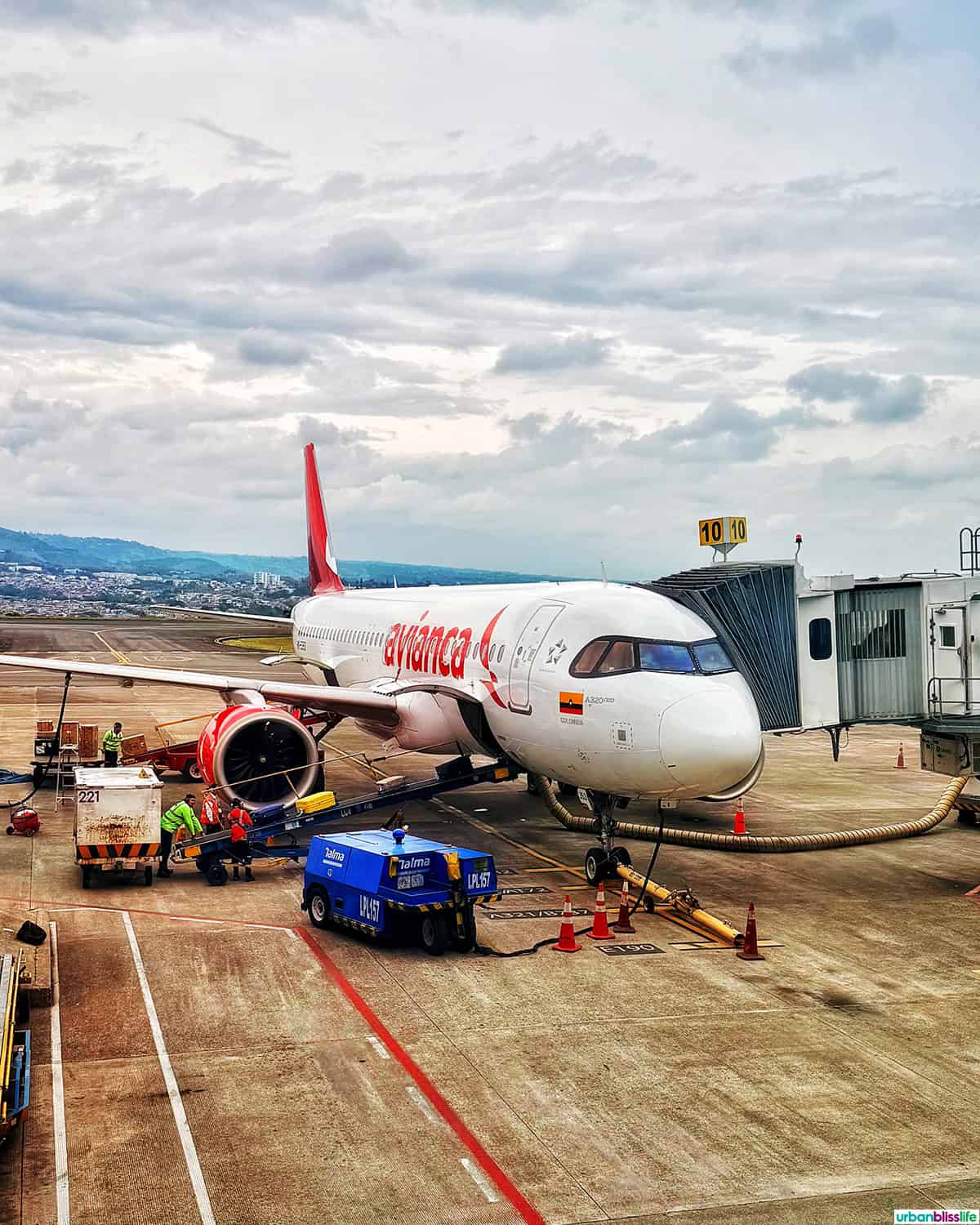 Avianca Airlines Airplane Bogota Colombia to Manizales Colombia.