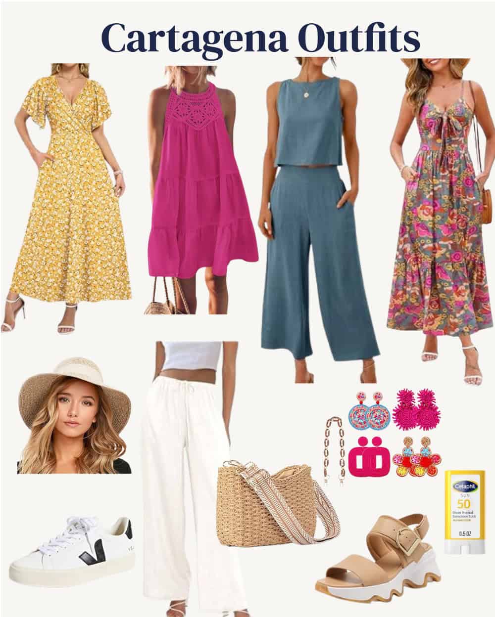 outfits to pack for Cartagena Colombia.