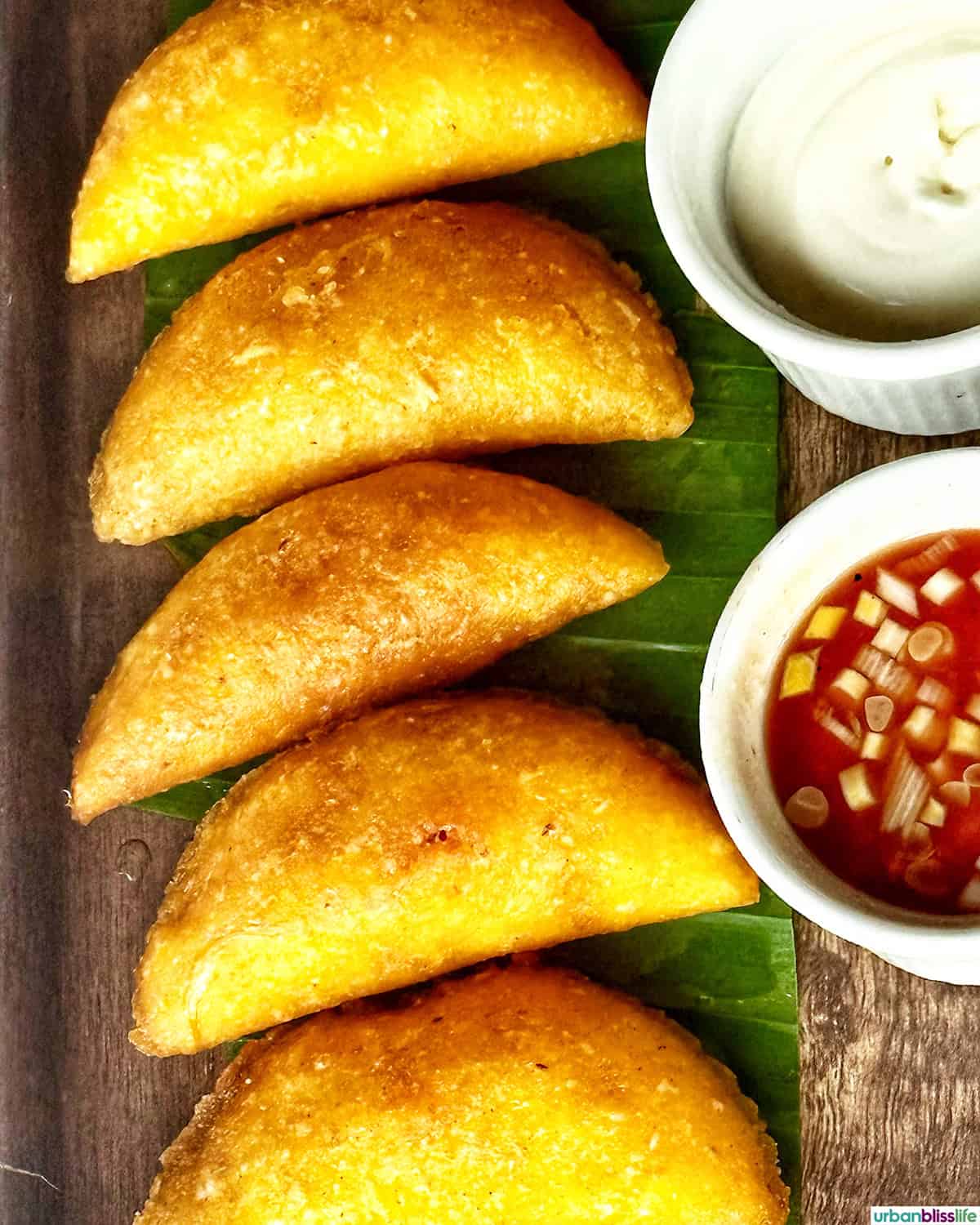 empanadas at Hotel Aura on Baru Island in the Caribbean near Cartagena, Colombia.
