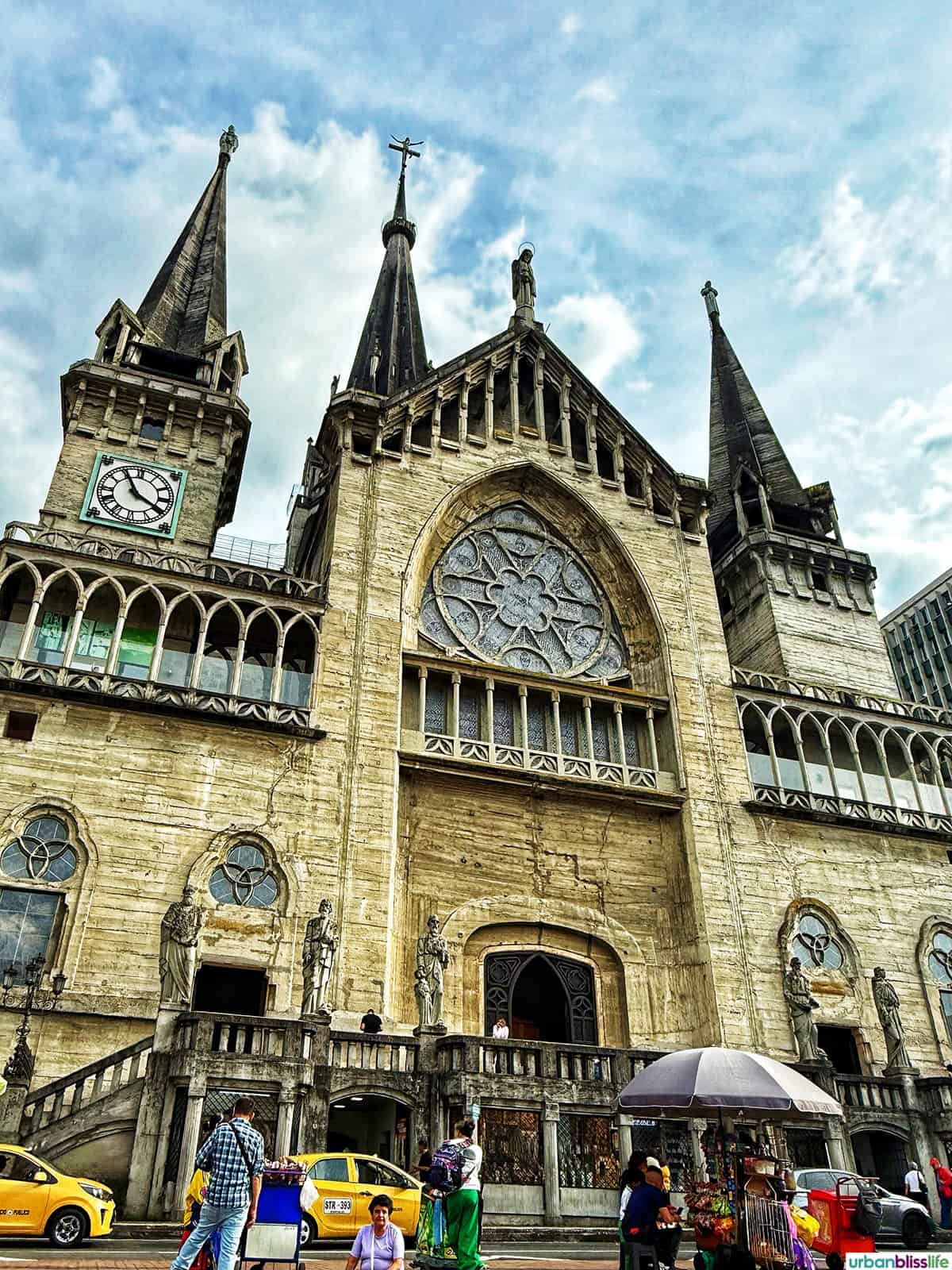 exterior of the Cathedral Basilica of Our Lady of the Rosary in Manizales, Colombia.