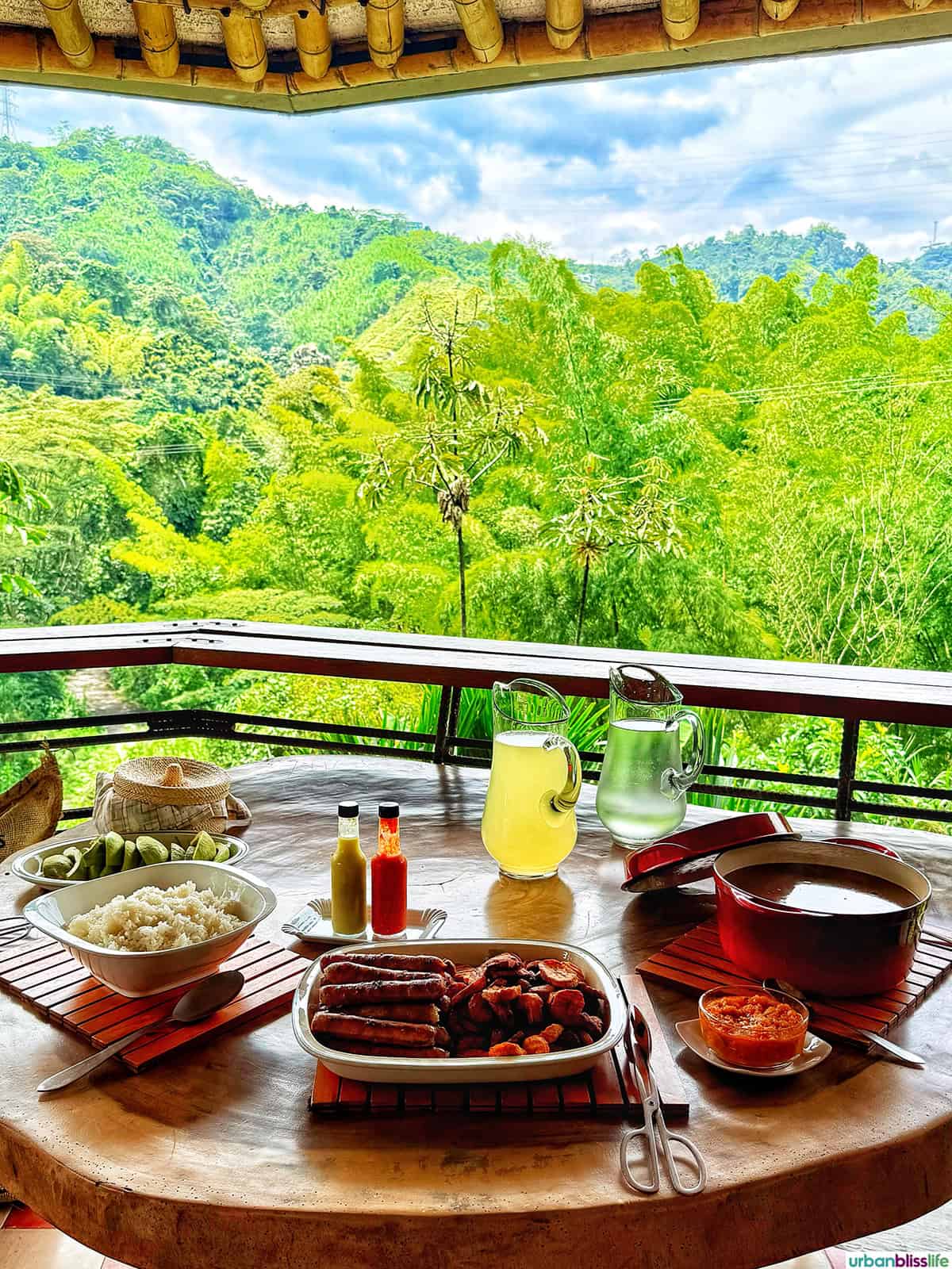 classic lunch at at Hacienda Venecia in Manizales, Colombia.