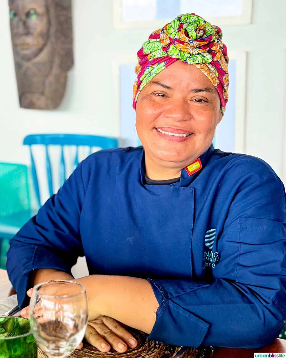 Chef Jasmmine at Lunatico cooking class in Cartagena, Colombia.
