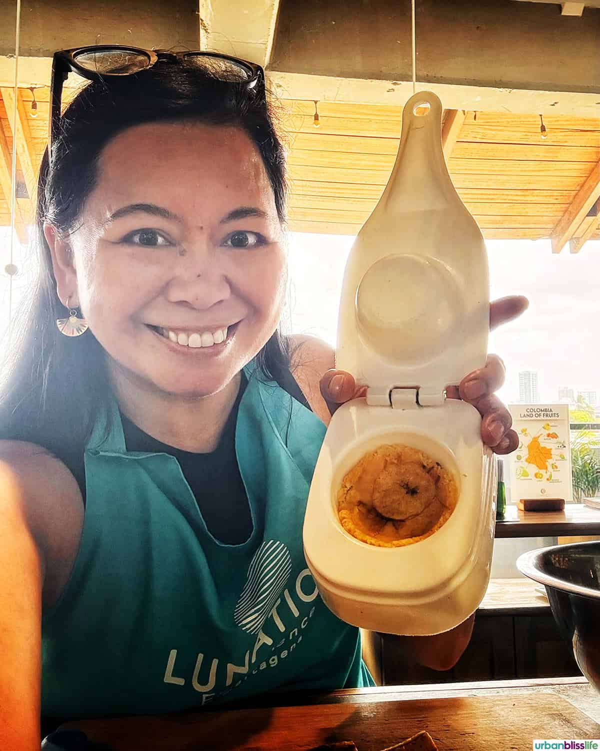Marlynn at Lunatico cooking class in Cartagena, Colombia.