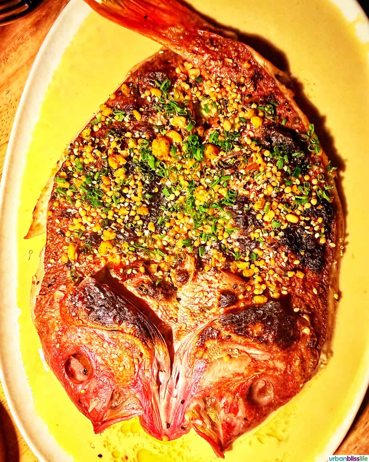 Red Snapper at Cocina del Mar restaurant.