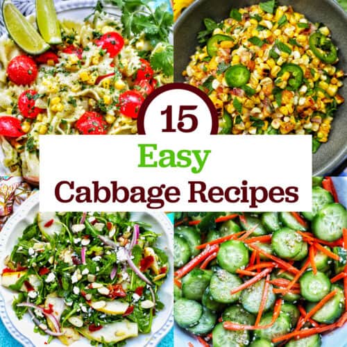 Easy Cabbage recipes with title text overlay
