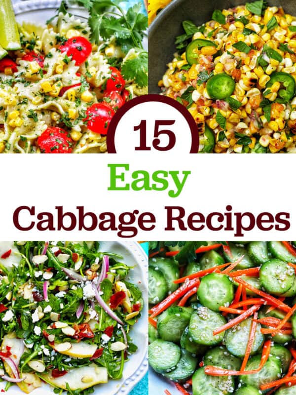Easy Cabbage recipes with title text overlay