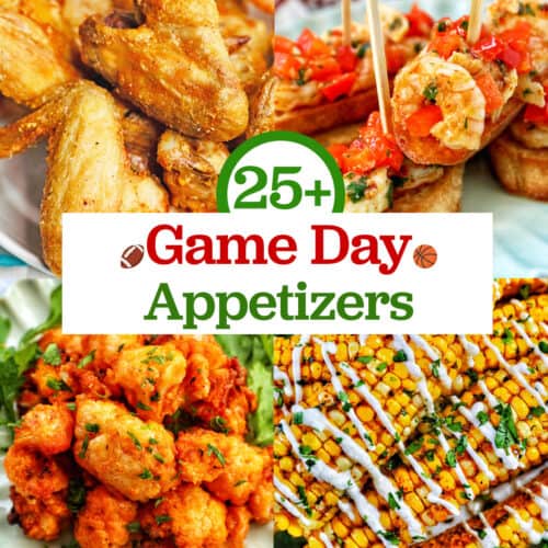 Game day appetizers recipes with title text overlay.