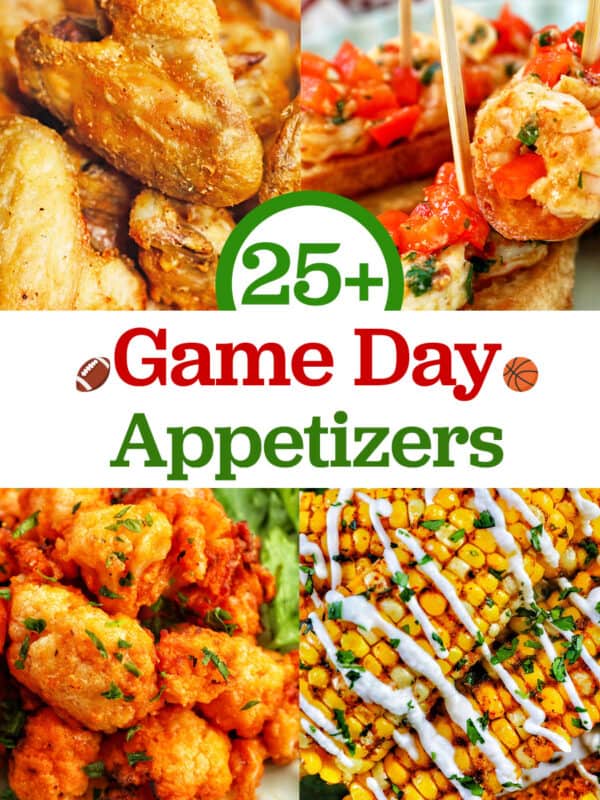 Game day appetizers recipes with title text overlay.