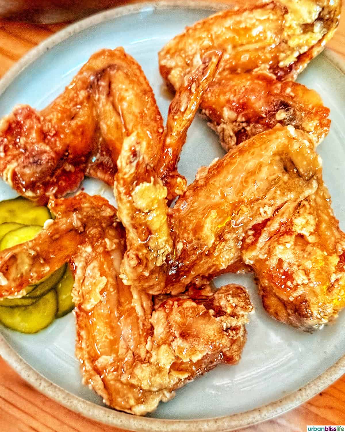 Korean fried chicken wings at Jeju restaurant.