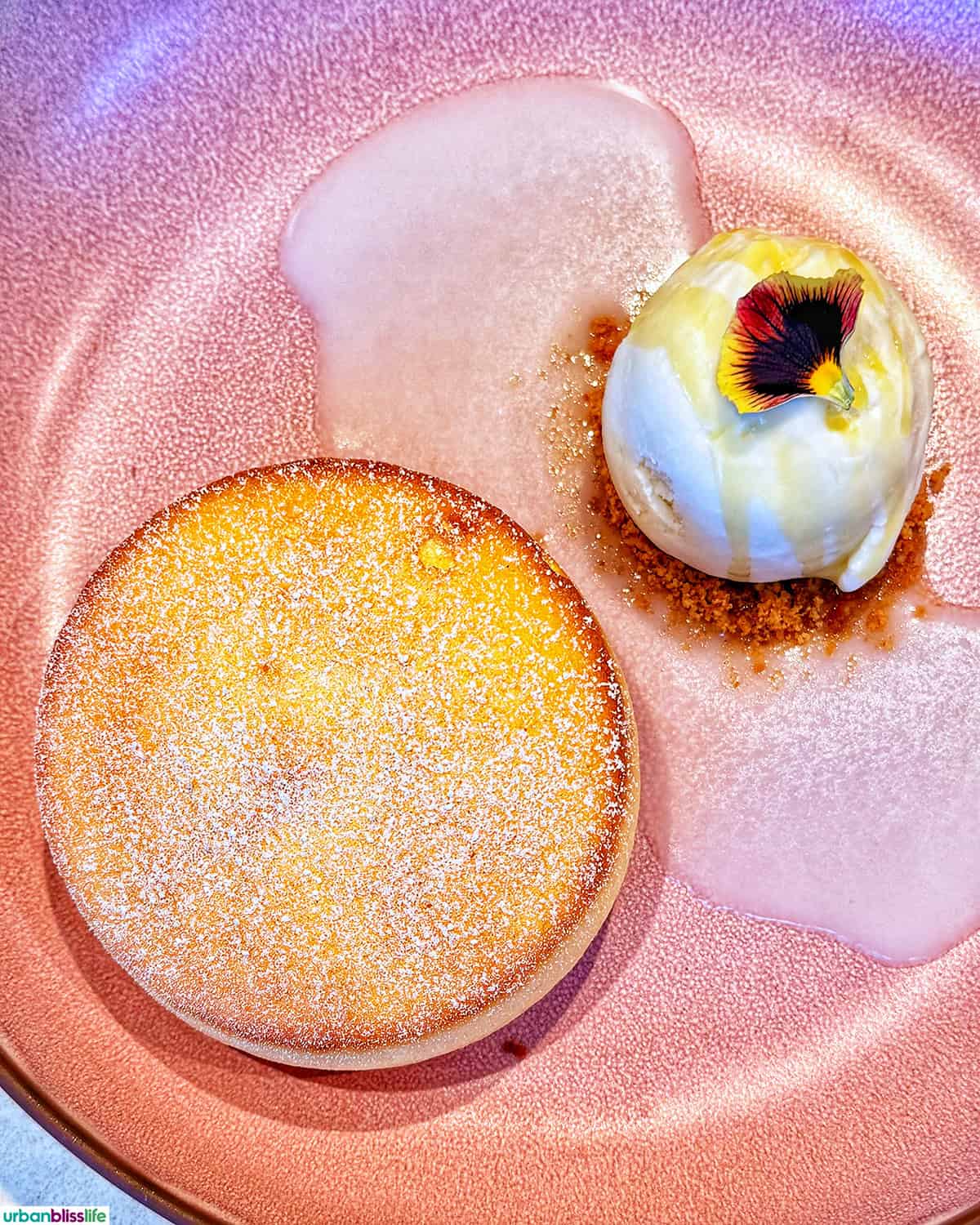 dessert at Kann restaurant in Portland, Oregon.