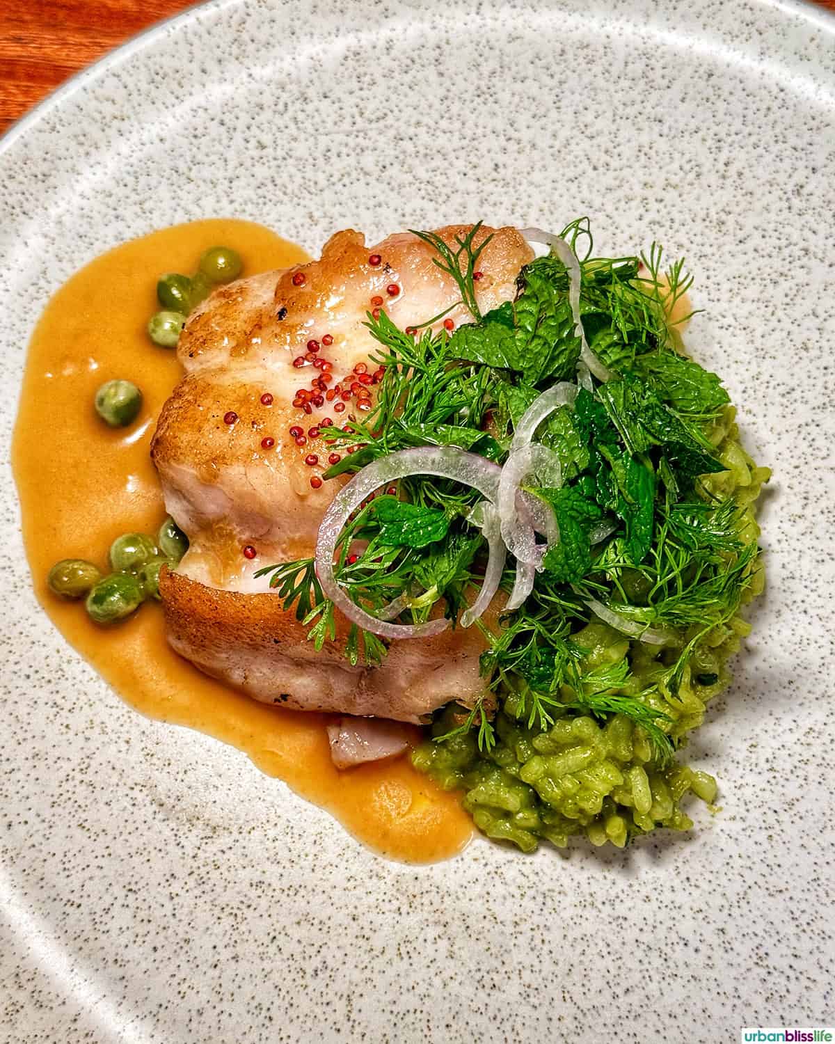 fish at Carte Ajena restaurant in OSH hotel in Cartagena, Colombia.