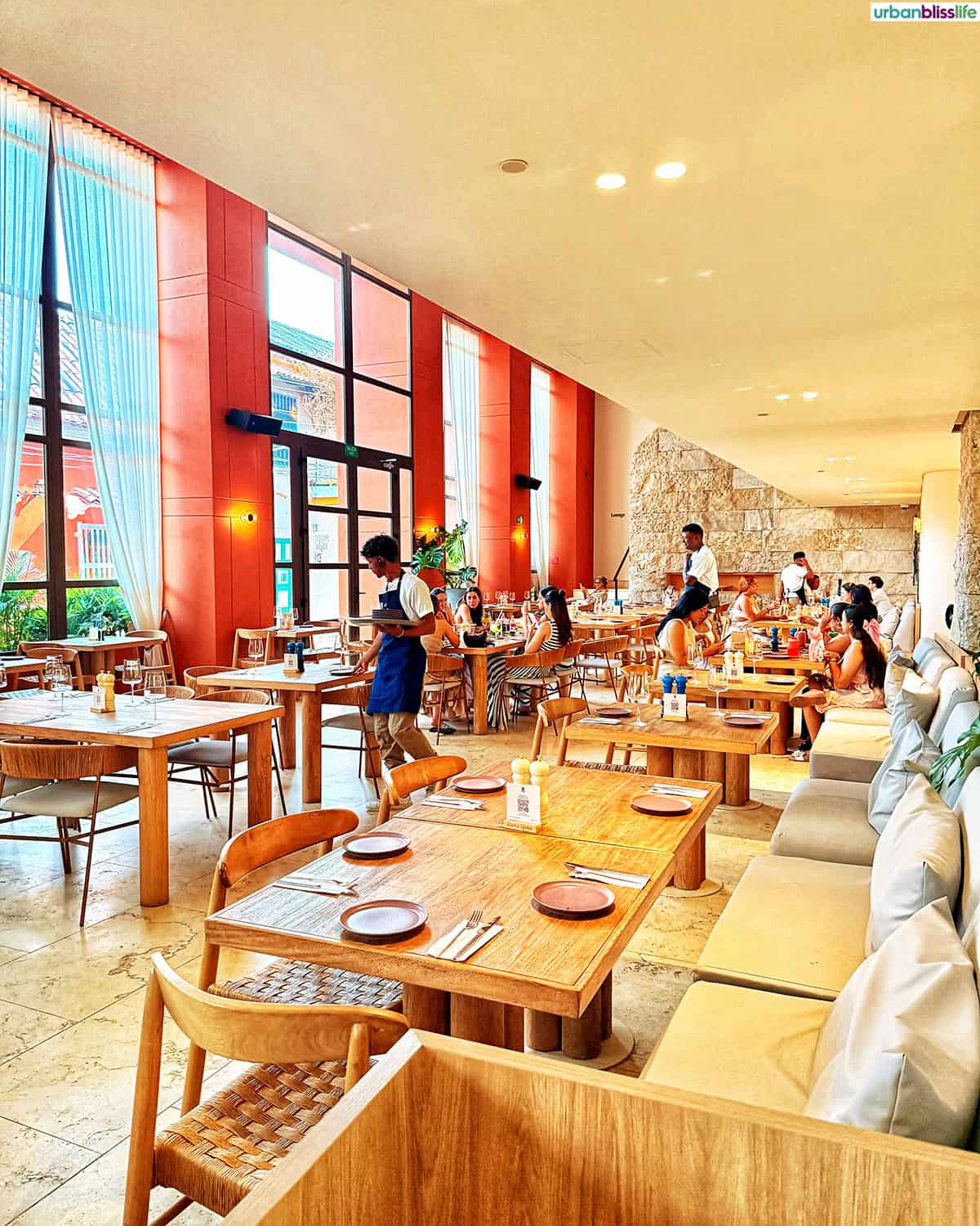 Carte Ajena restaurant in OSH hotel in Cartagena, Colombia.