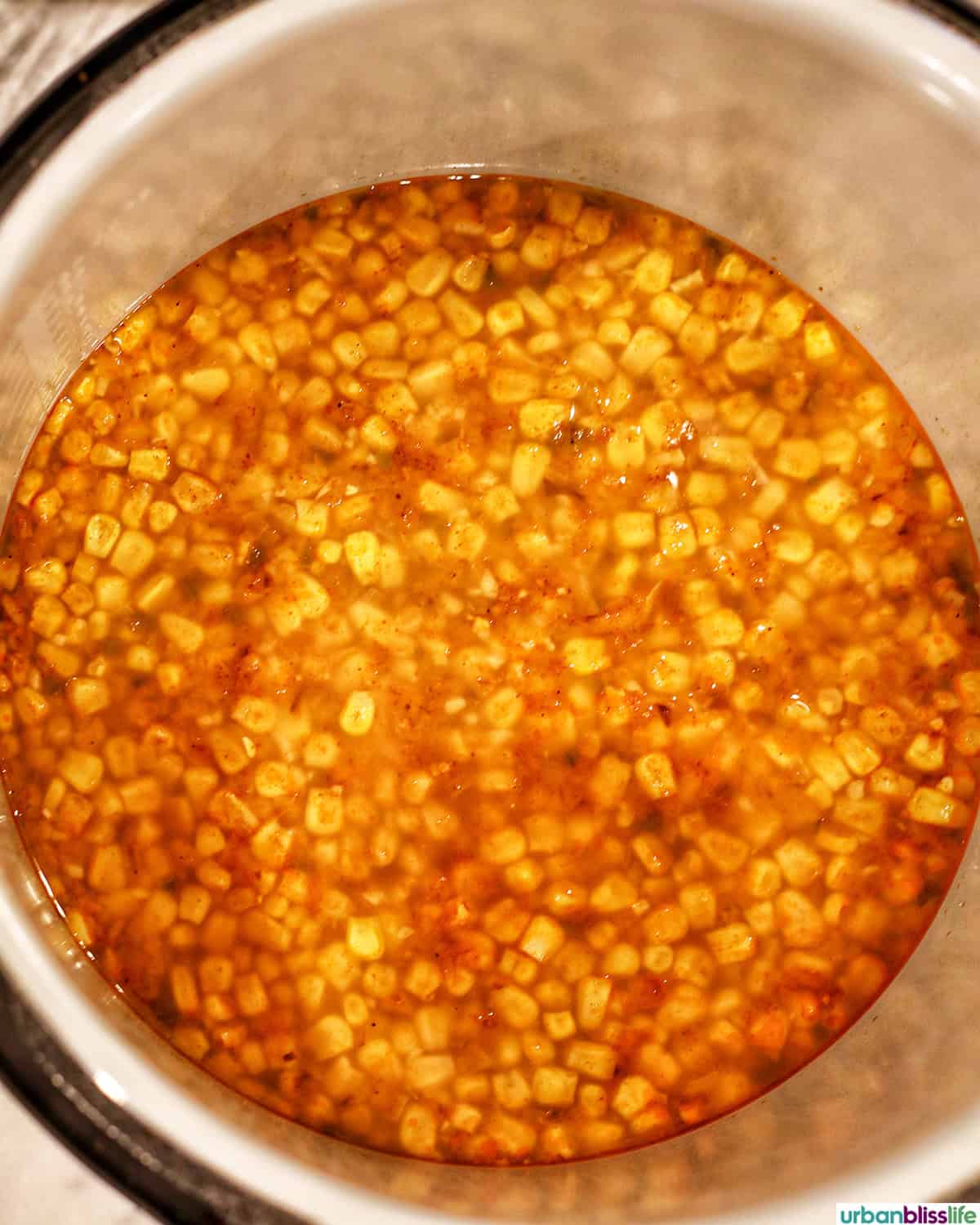 corn cooking in an Instant Pot.