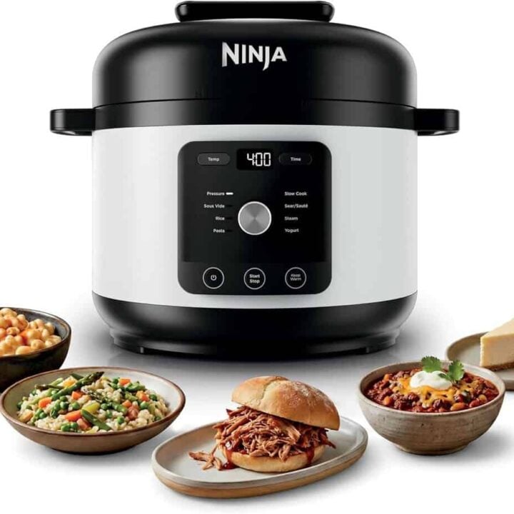 Image for Ninja&reg; HyperHeat&trade; 9-in-1 Pressure Cooker, 6.5-qt, White, PC201WH | Cooks 2X faster, Sear, Saut&eacute;, Slow Cook, Steam, Sous Vide & Yogurt, 1200W, PFAS-free, removable SimpliServe&trade; pot for serving