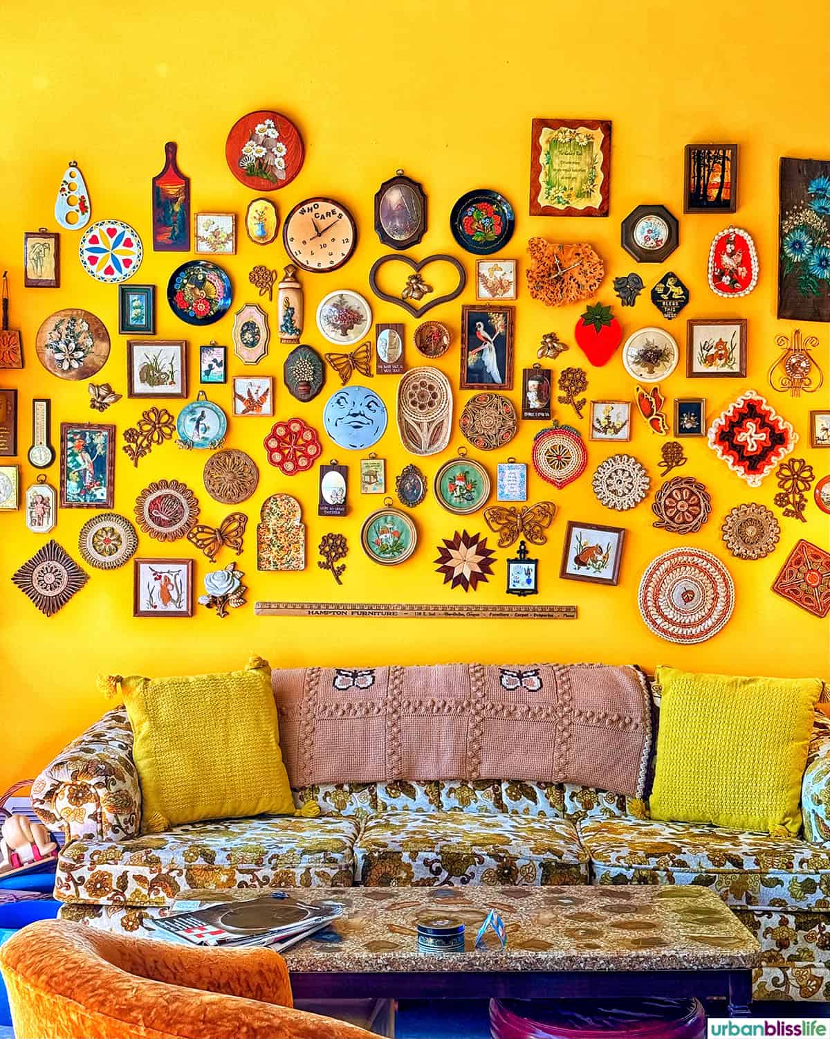 The Coffee Shop colorful walls in The Dalles, Oregon.