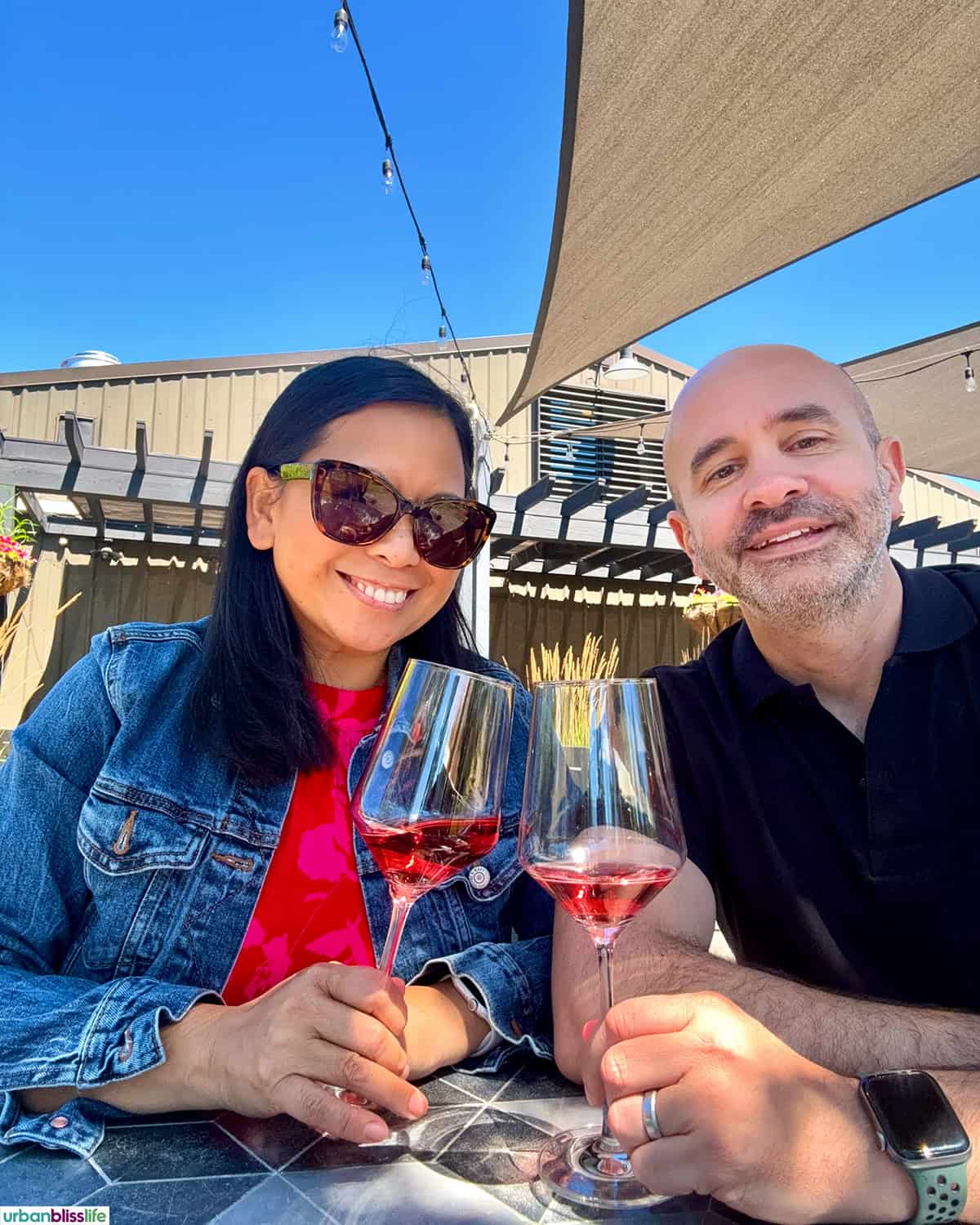 Marlynn Jayme Schotland and Alain Schotland at Analemma Winery in Mosier, Oregon.