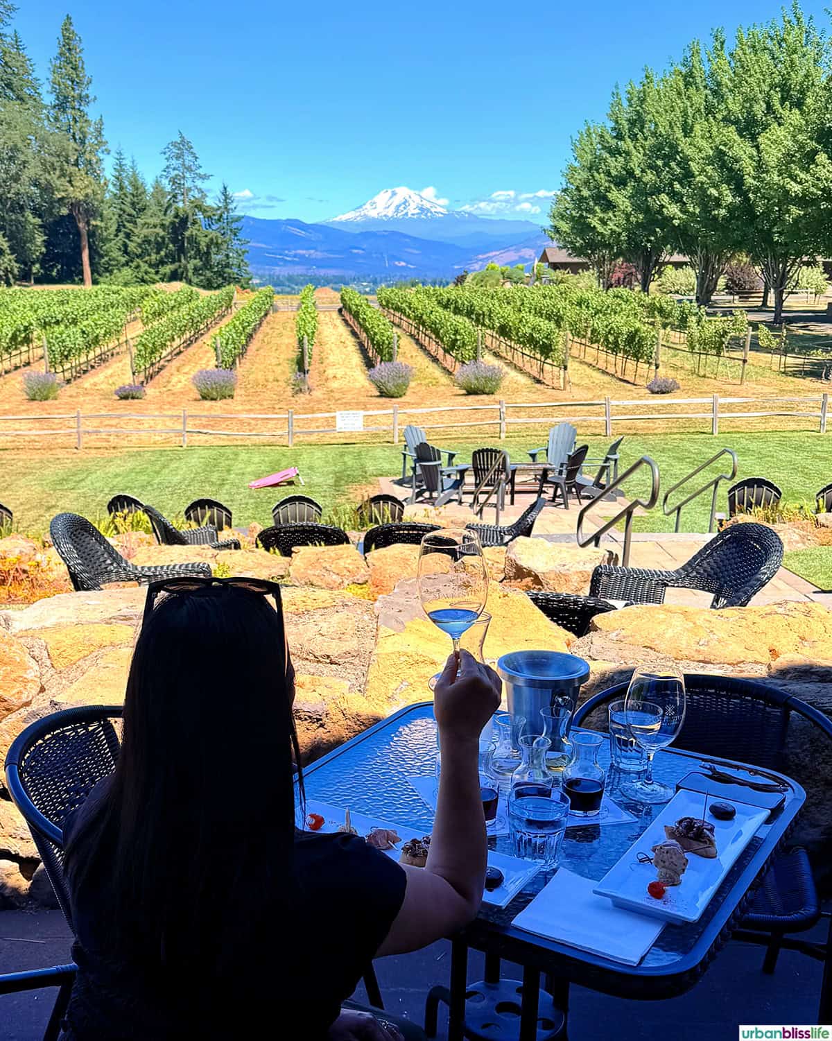 Marlynn at Stave and Stone Winery in Hood River, Oregon.