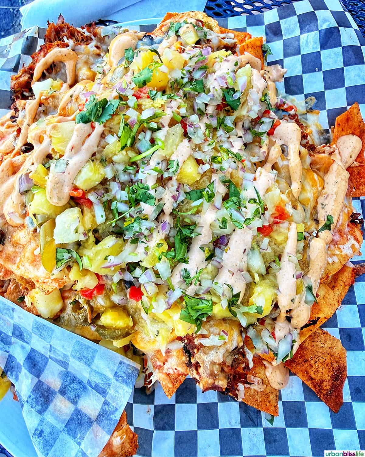 nachos at Bargeway Pub in The Dalles, Oregon.