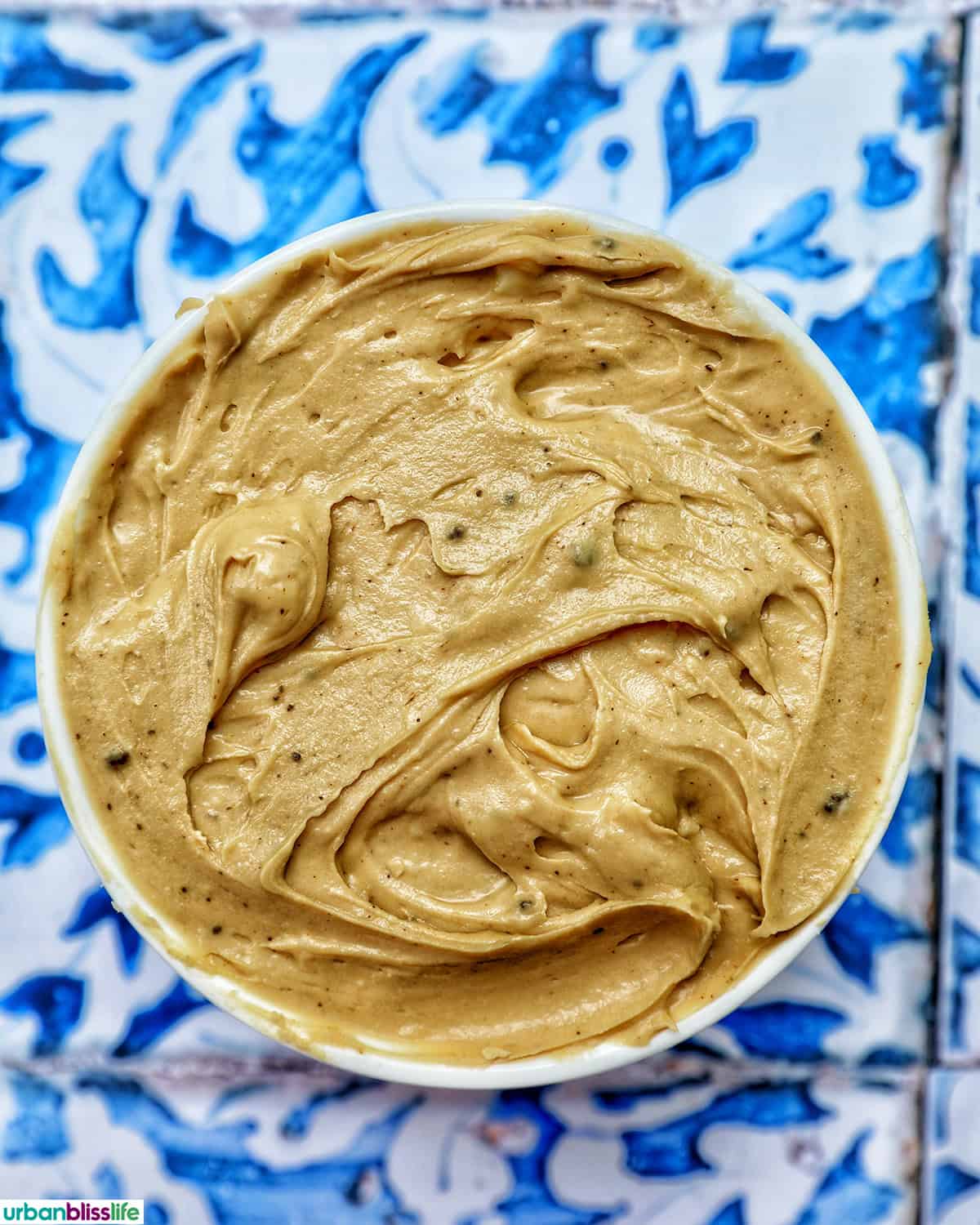 coffee frosting in a bowl.